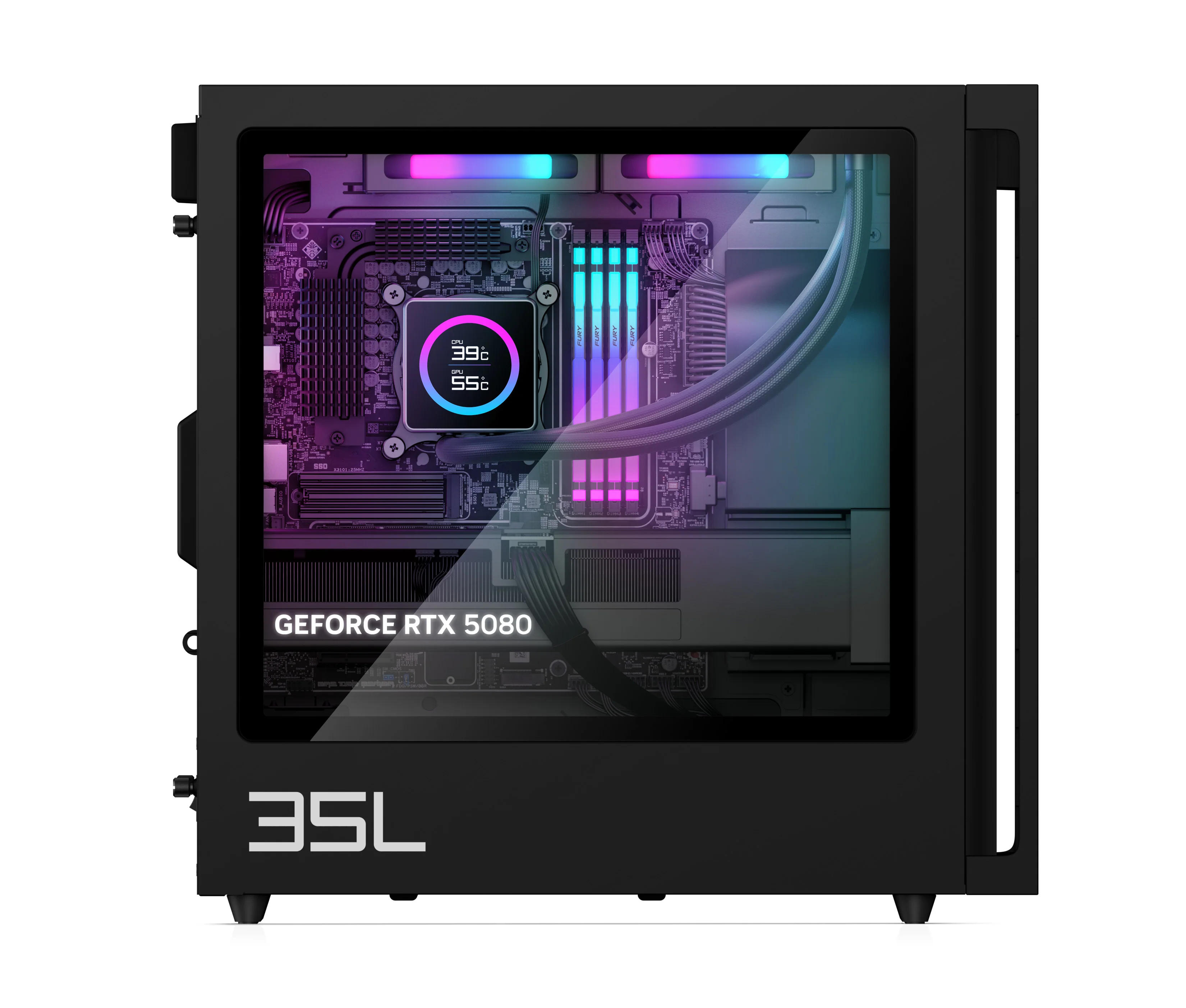 OMEN 35L Gaming Desktop GT16-0285t PC, Windows 11 Home, Intel® Core™ Ultra 9, 64GB RAM, 2TB SSD, NVIDIA® GeForce RTX™ 5080, Black